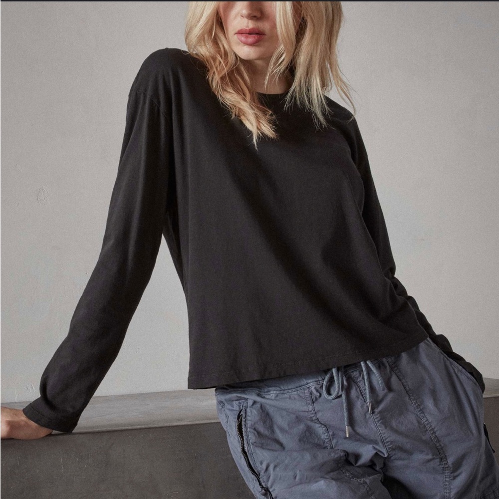 James Perse Sheer Long Sleeve Top